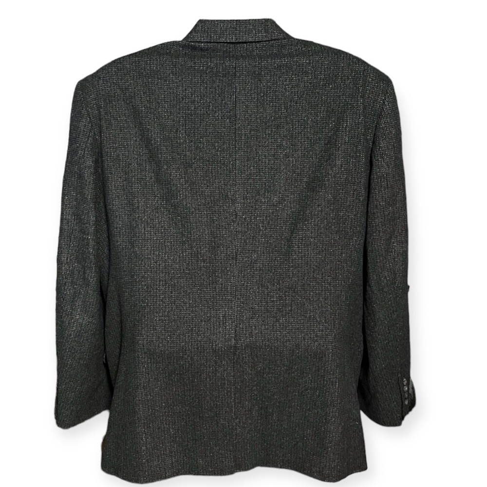Vintage Wool Blended Robert Stock Blazer Nailshead Patterned Gray 42 - Picture 5 of 5